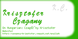 krisztofer czagany business card